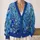 Blue Wildflower Meadow Blooms for Vacation Dates and Relaxed Autumn Layering Style All-over Print Knitted Cardigan - 2