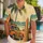 Vintage Surf Van Beach Scene for Summer Getaways and Coastal Road Trips Outdoors Hawaiian Shirt - 1