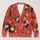 Whimsical Rooster And Hen Garden Scene For Farmhouse Weekends And Casual Layering All-over Print Knitted Cardigan - 1