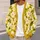 White Daisy Floral Yellow Spring Layering For Vacation Days And Casual Date Outfits All-over Print Knitted Cardigan - 5