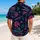 Neon Crocodile Palm Grove Motif for Tropical Vacation Nights, Men and Women Hawaiian Shirt - 2