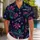 Neon Crocodile Palm Grove Motif for Tropical Vacation Nights, Men and Women Hawaiian Shirt - 1