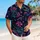 Neon Crocodile Palm Grove Motif for Tropical Vacation Nights, Men and Women Hawaiian Shirt - 6