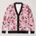 Pink Halloween Ghost Pumpkin Bats Eyeball Holiday Style for Autumn Gatherings Women All-over Print Knitted Cardigan - 1