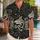 Black Shark Tiki Motifs for Beach Getaways, Island Holidays, and Relaxed Men's Style Hawaiian Shirt - 1