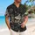 Black Shark Tiki Motifs for Beach Getaways, Island Holidays, and Relaxed Men's Style Hawaiian Shirt - 6