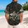 Black Shark Tiki Motifs for Beach Getaways, Island Holidays, and Relaxed Men's Style Hawaiian Shirt - 2