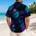 Black Cat Tropical Foliage Vacation Gift for Cat Lovers and Island Getaway Style Hawaiian Shirt - 2
