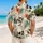 Skull Aloha Motif for Beach Vacations and Halloween Parties, Men's Summer Holiday Style Hawaiian Shirt - 2