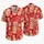 Red Tiki Masks With Tropical Flowers For Island Parties And Summer Getaways For All Hawaiian Shirt - 5