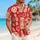 Red Tiki Masks With Tropical Flowers For Island Parties And Summer Getaways For All Hawaiian Shirt - 6