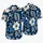 Navy Tropical Foliage Couple Set for Beach Vacations and Honeymoon Island Getaways Hawaiian Shirt - 5