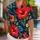 Navy Hibiscus Family Florals for Tropical Vacations and Beach Days Together by the Sea Hawaiian Shirt - 1