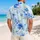 Blue Watercolor Floral Couple Style For Island Vacations And Summer Resort Days Away Hawaiian Shirt - 2