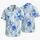 Blue Watercolor Floral Couple Style For Island Vacations And Summer Resort Days Away Hawaiian Shirt - 5