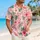 Pink Flamingo Tropical Couple Scene for Beach Vacations and Summer Getaways for Couples Hawaiian Shirt - 6
