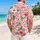 Pink Flamingo Tropical Couple Scene for Beach Vacations and Summer Getaways for Couples Hawaiian Shirt - 2