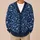 Navy Blue Wildflower Motif for Relaxed Vacation Layers and Everyday Women's Style All-over Print Knitted Cardigan - 6