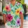 Watercolor Hibiscus Florals for Tropical Getaways, Beach Days, and Matching Couples Hawaiian Shirt - 1