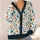 Teal Orange Floral Botanical Layering Style for Casual Autumn Days and Gifts for Her All-over Print Knitted Cardigan - 4