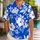 Blue Tropical Floral Family Matching Cruise Vacation Outfits For Parents And Kids Hawaiian Shirt - 1