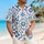 Blue Mediterranean Tile Motifs For Coastal Vacations And Coordinated Couple Resort Looks Hawaiian Shirt - 6