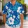 Blue Hibiscus Family Vacation Look for Dog Lovers and Island Holiday Gatherings Hawaiian Shirt - 1