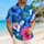 Blue Hibiscus Family Vacation Style for Tropical Beach Getaways and Island Photos Hawaiian Shirt - 6