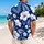 Navy Hibiscus Tropical Blooms for Beach Vacations and Resort Getaways for Couples Hawaiian Shirt - 2