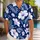 Navy Hibiscus Tropical Blooms for Beach Vacations and Resort Getaways for Couples Hawaiian Shirt - 1