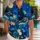 Cobalt Starry Night Swirls for Summer Lounging, Couples’ Getaways, and Gift Giving Hawaiian Shirt - 1