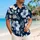 Navy Blue Hibiscus Floral Couple Outfit for Tropical Vacations and Resort Getaways Hawaiian Shirt - 6