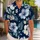 Navy Blue Hibiscus Floral Couple Outfit for Tropical Vacations and Resort Getaways Hawaiian Shirt - 1