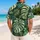 Black Monstera Leaves For Beach Getaways And Couples Tropical Vacation Escapes Together Hawaiian Shirt - 2