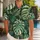 Black Monstera Leaves For Beach Getaways And Couples Tropical Vacation Escapes Together Hawaiian Shirt - 1