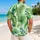 Tropical Green Monstera Leaves For Cruise Vacations And Matching Family Beach Outfits Hawaiian Shirt - 2