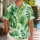 Tropical Green Monstera Leaves For Cruise Vacations And Matching Family Beach Outfits Hawaiian Shirt - 1