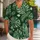 Tropical Green Leaf Family Vacation Style for Cruise Trips and Island Resort Getaways Hawaiian Shirt - 1