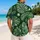 Tropical Green Leaf Family Vacation Style for Cruise Trips and Island Resort Getaways Hawaiian Shirt - 2