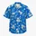 Cobalt Blue Micro-Flower Golf Couple Motif for Matching Resort Vacation Outfits Together Hawaiian Shirt - 7