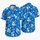 Cobalt Blue Micro-Flower Golf Couple Motif for Matching Resort Vacation Outfits Together Hawaiian Shirt - 5