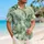 Tropical Green Leaf Matching Couple Vacation Outfit for Beach Resort Getaways and Cruises Hawaiian Shirt - 6