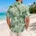 Tropical Green Leaf Matching Couple Vacation Outfit for Beach Resort Getaways and Cruises Hawaiian Shirt - 2