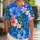 Blue Hibiscus Floral Couple Style for Tropical Vacations, Island Getaways, and Resorts Hawaiian Shirt - 1