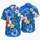 Blue Hibiscus Floral Couple Style for Tropical Vacations, Island Getaways, and Resorts Hawaiian Shirt - 5