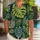 Tropical Monstera Leaf Family Matching Beach Vacation Outfits for Mom, Dad, and Kids Hawaiian Shirt - 1