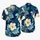Navy Blue Hibiscus Floral Couple Look for Tropical Vacations and Beach Getaways Together Hawaiian Shirt - 5