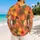 Coral Tropical Flowers for Poolside Vacations and Matching Couples Resort Holiday Style Hawaiian Shirt - 2
