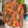 Coral Tropical Flowers for Poolside Vacations and Matching Couples Resort Holiday Style Hawaiian Shirt - 1
