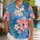 Blue Hibiscus And Plumeria Blooms For Tropical Vacations And Couples' Island Getaways Hawaiian Shirt - 1